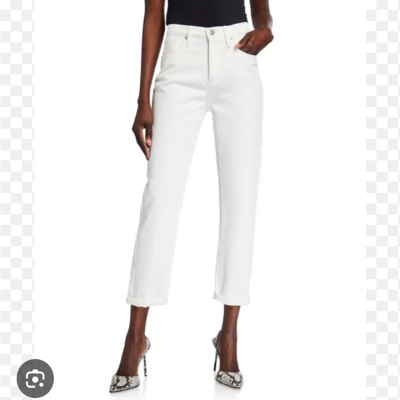 Tomorrow Denim Teresa Regular Cropped Jean White Button Fly Organic Cotton Sz 28 - Picture 1 of 16